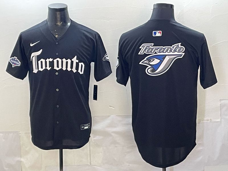 Men 2026 Toronto Blue Jays Blank Black 5th generation Joint Name Nike MLB Jersey style 012